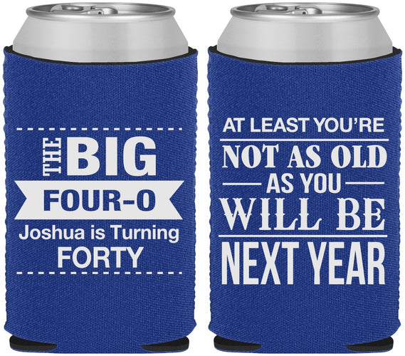 Custom Birthday Neoprene Can Coolers - 40th | 20225