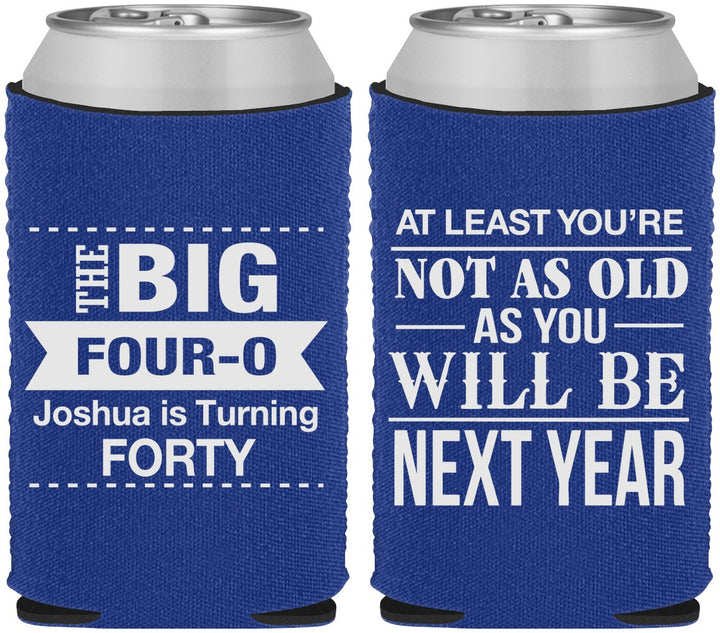 Custom Birthday Neoprene Can Coolers - 40th | 20225