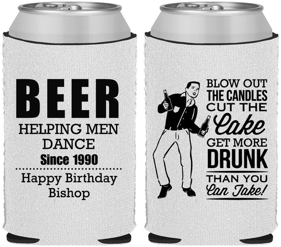 Custom Birthday Neoprene Can Coolers - 40th | 20231