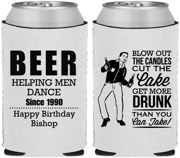 Custom Birthday Neoprene Can Coolers - 40th | 20231