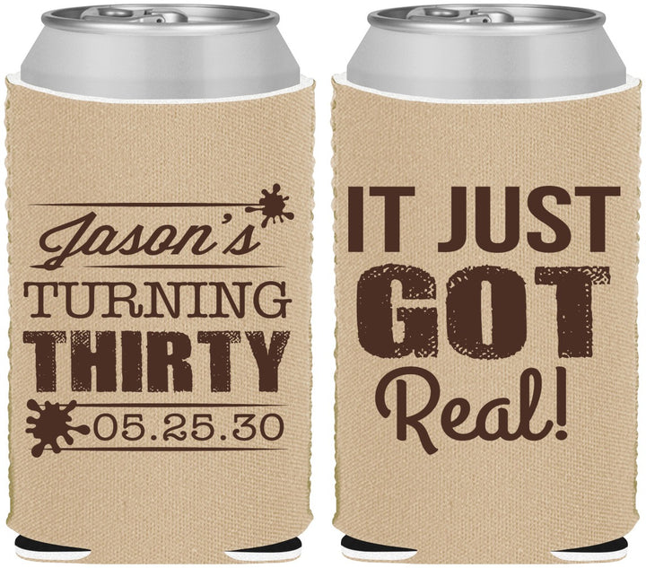 Custom Birthday Neoprene Can Coolers - 30th | 20235