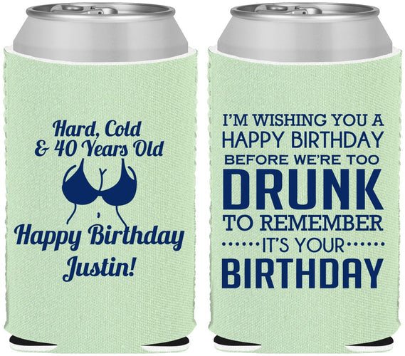 Custom Birthday Neoprene Can Coolers - 40th | 20237