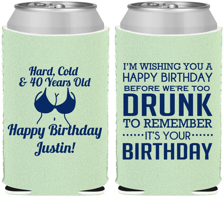 Custom Birthday Neoprene Can Coolers - 40th | 20237