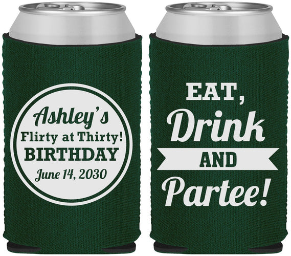 Custom Birthday Neoprene Can Coolers - 30th | 20242