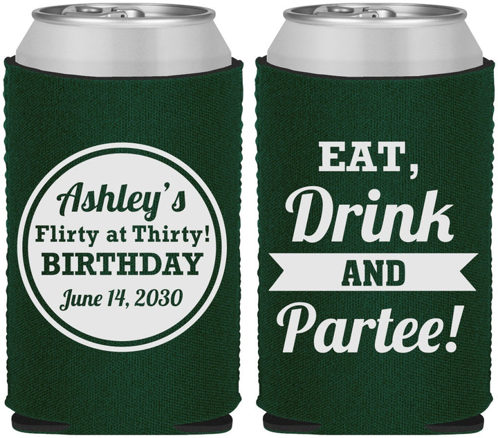 Custom Birthday Neoprene Can Coolers - 30th | 20242