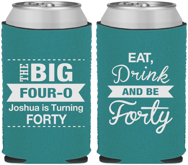 Custom Birthday Neoprene Can Coolers - 40th | 20243