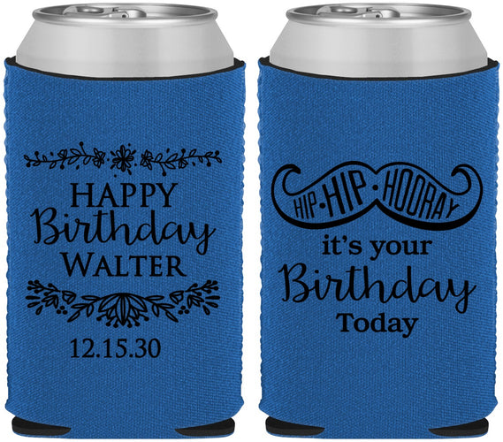 Custom Birthday Neoprene Can Coolers - Hip Hip Hooray | 20250