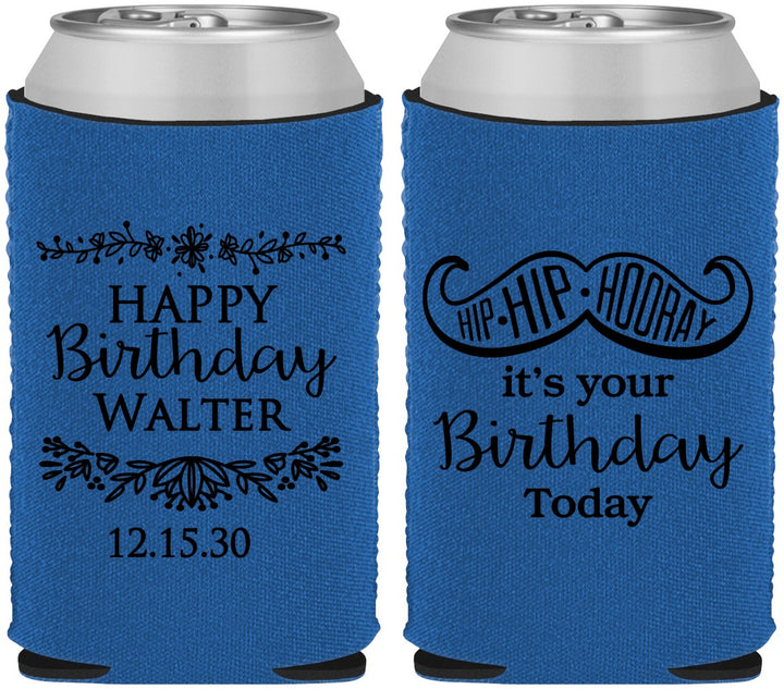 Custom Birthday Neoprene Can Coolers - Hip Hip Hooray | 20250