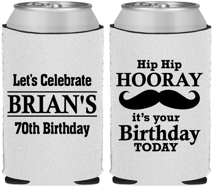 Custom Birthday Neoprene Can Coolers - 70th | 20251