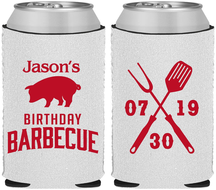 Custom Birthday Neoprene Can Coolers - Barbeque Bbq | 20253