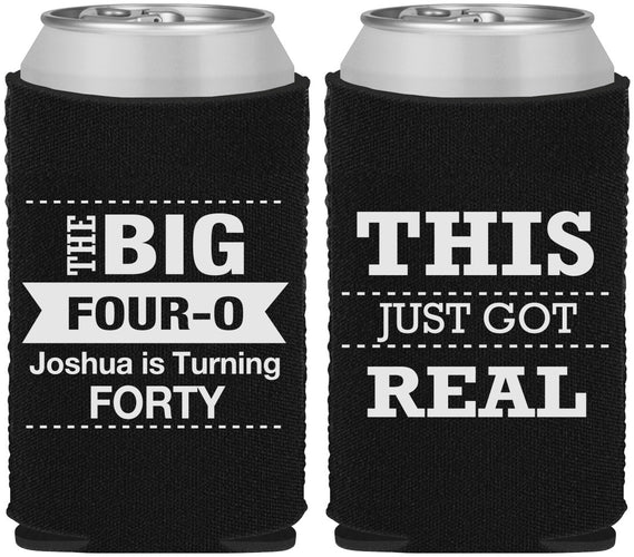 Custom Birthday Neoprene Can Coolers - 40th | 20254