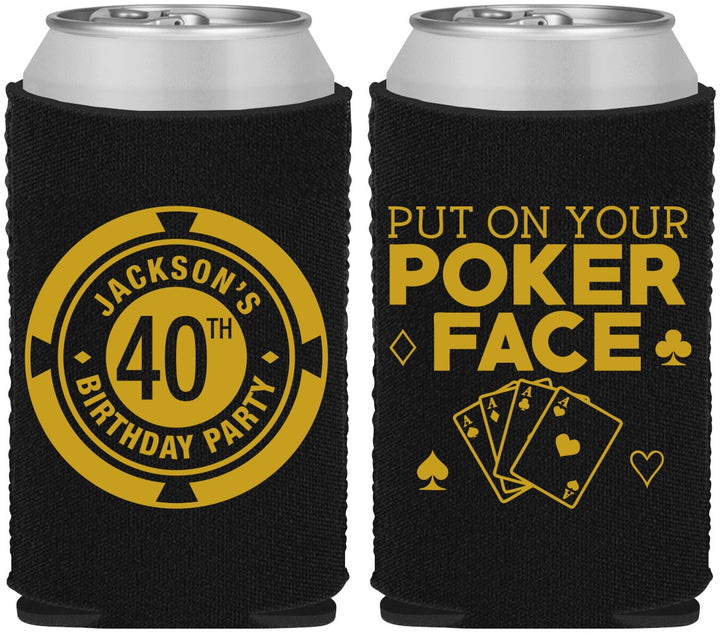 Custom Birthday Neoprene Can Coolers - 40th Las Vegas | 20261