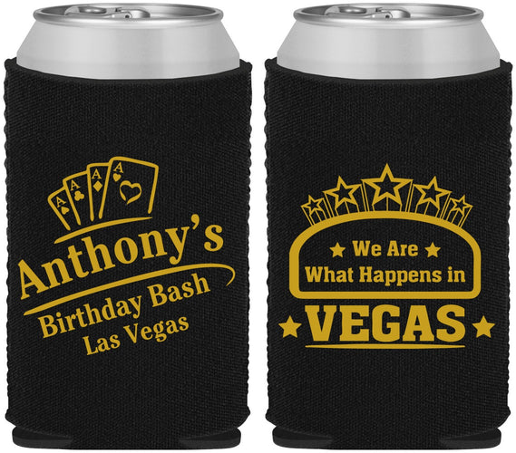 Custom Birthday Neoprene Can Coolers - Las Vegas | 20264
