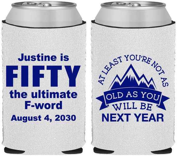 Custom Birthday Neoprene Can Coolers - 50th | 20268
