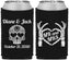 Custom Wedding Neoprene Can Coolers - Mr And Mrs Sugar Skull | 205