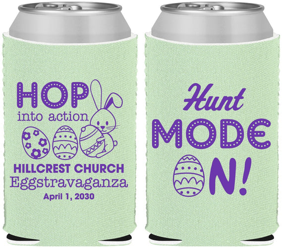 Custom Easter Neoprene Can Coolers - Hunt Mode On Bunny | 210000