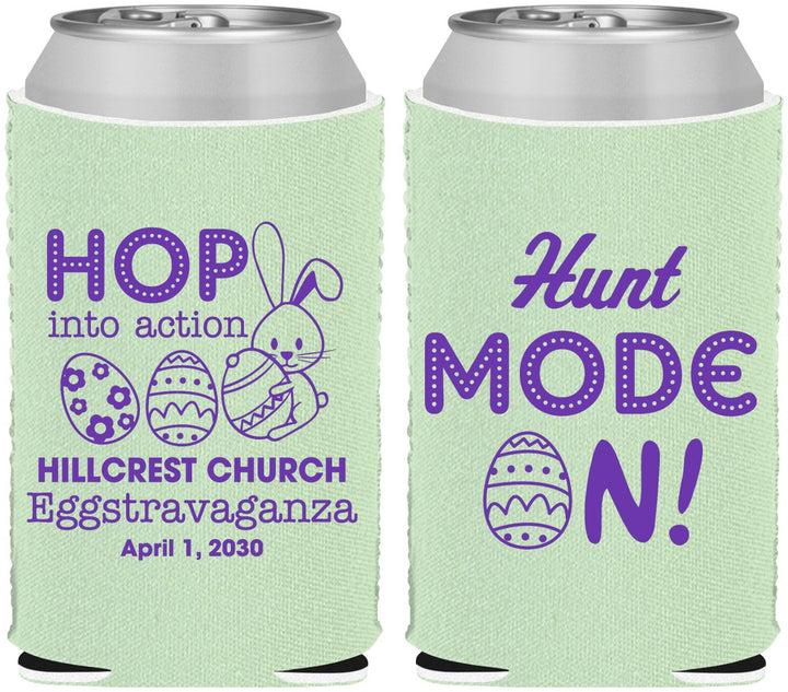Custom Easter Neoprene Can Coolers - Hunt Mode On Bunny | 210000