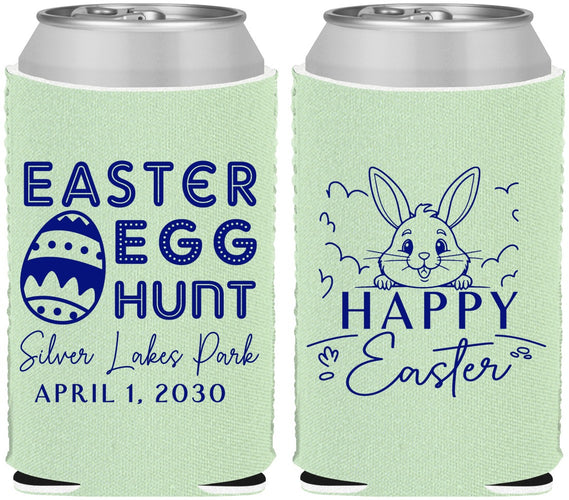 Custom Easter Neoprene Can Coolers - Egg Hunt Bunny | 210005