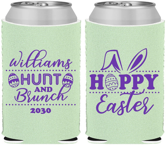 Custom Easter Neoprene Can Coolers - Hoppy Bunny Eggs | 210012