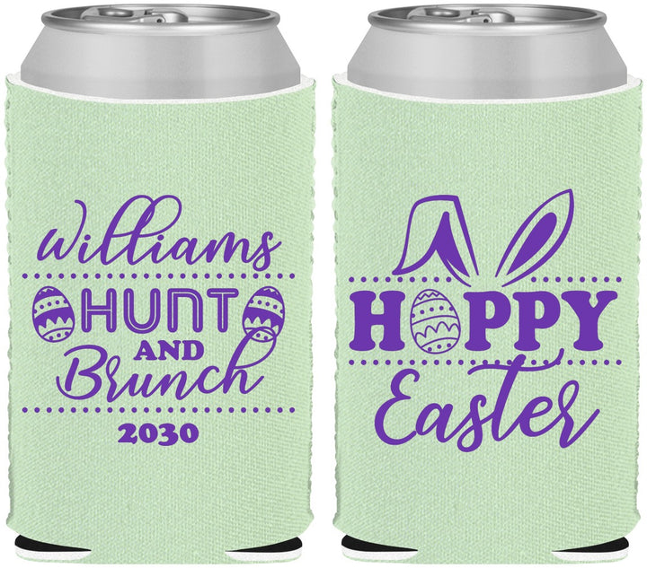 Custom Easter Neoprene Can Coolers - Hoppy Bunny Eggs | 210012