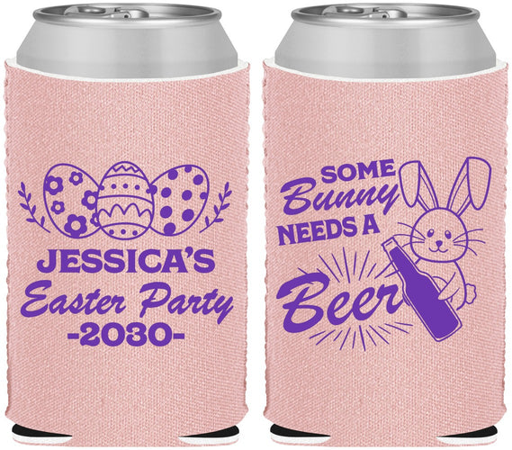 Custom Easter Neoprene Can Coolers - Bunny Needs A Beer | 210018