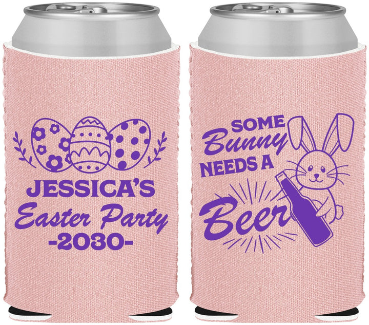 Custom Easter Neoprene Can Coolers - Bunny Needs A Beer | 210018
