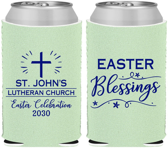 Custom Easter Neoprene Can Coolers - Easter Blessings Church | 210029