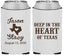 Custom Wedding Neoprene Can Coolers - Deep In The Heart Of Texas | 214