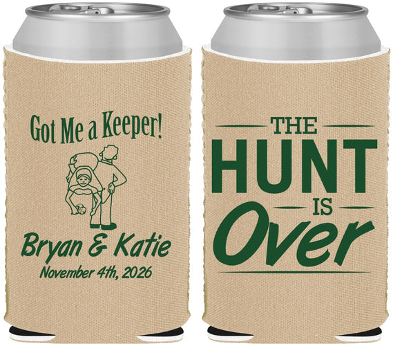 Custom Wedding Neoprene Can Coolers - The Hunt Is Over | 216
