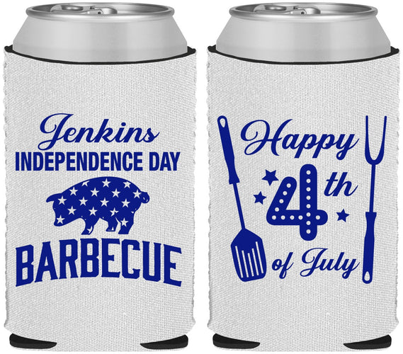 Custom 4th Of July Neoprene Can Coolers - Barbecue Bbq | 220001