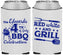 Custom 4th Of July Neoprene Can Coolers - Red White Grill | 220005
