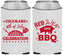 Custom 4th Of July Neoprene Can Coolers - Red White Bbq | 220008