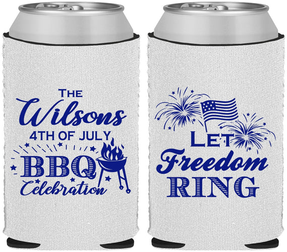 Custom 4th Of July Neoprene Can Coolers - Bbq Fireworks | 220009