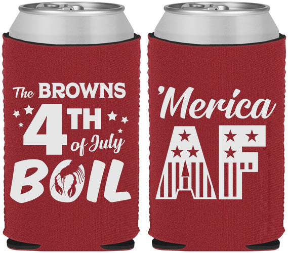 Custom 4th Of July Neoprene Can Coolers - Merica Af | 220014