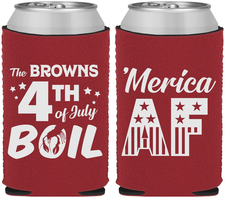 Custom 4th Of July Neoprene Can Coolers - Merica Af | 220014