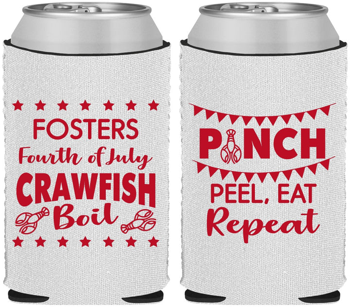 Custom 4th Of July Neoprene Can Coolers - Crawfish Boil | 220016