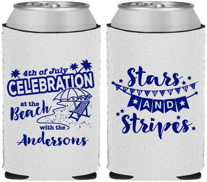 Custom 4th Of July Neoprene Can Coolers - Fireworks | 220021