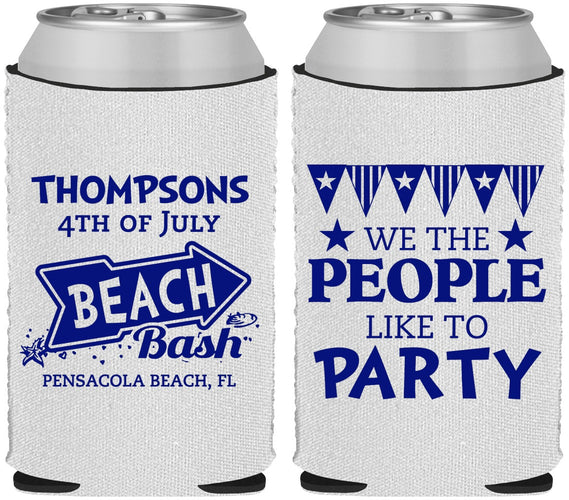 Custom 4th Of July Neoprene Can Coolers - We The People | 220025