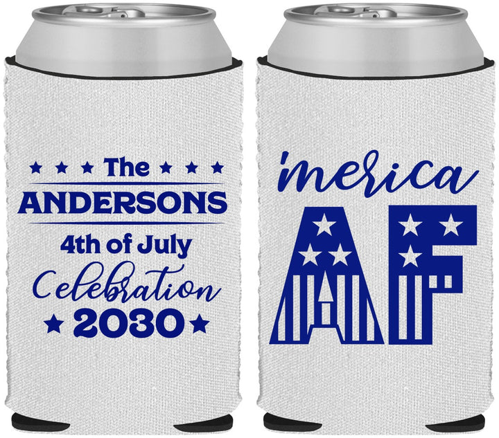 Custom 4th Of July Neoprene Can Coolers - Merica Af | 220041