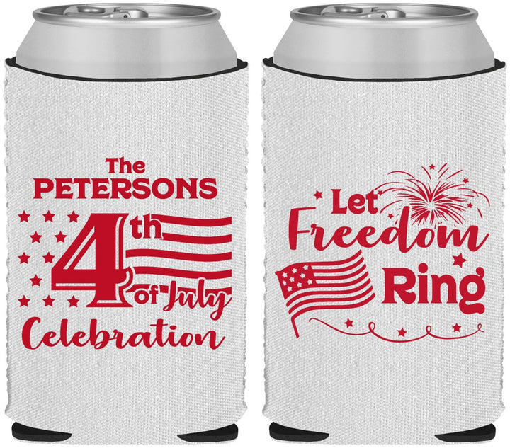 Custom 4th Of July Neoprene Can Coolers - Fireworks | 220048