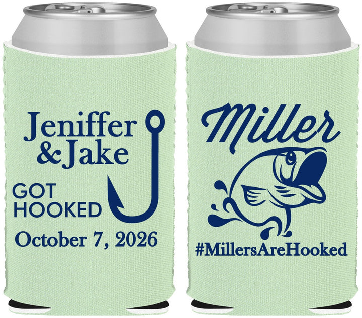 Custom Wedding Neoprene Can Coolers - Got Hook Fish | 230