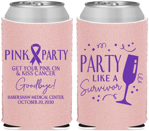 Custom Awareness Neoprene Can Coolers - Pink Party | 230000