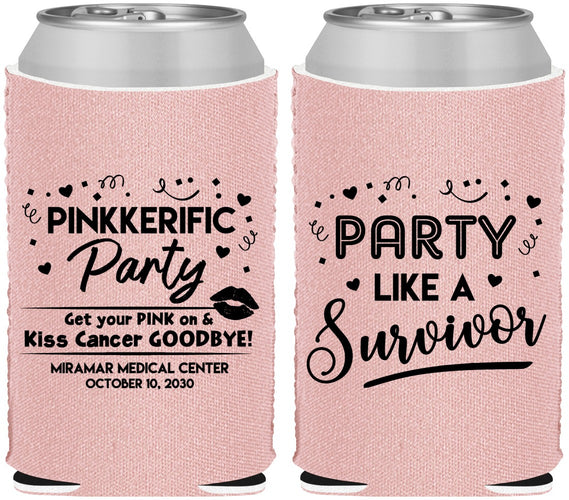 Custom Awareness Neoprene Can Coolers - Party Like A Survivor | 230003