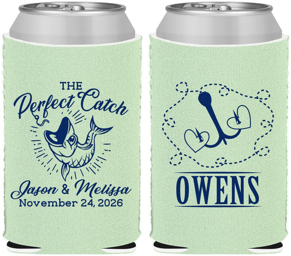 Custom Wedding Neoprene Can Coolers - The Perfect Catch | 232