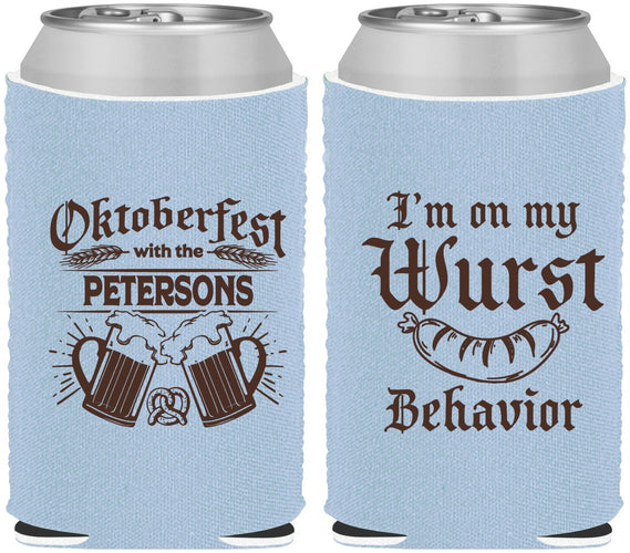 Custom Oktoberfest Neoprene Can Coolers - Wurst Behavior | 240010