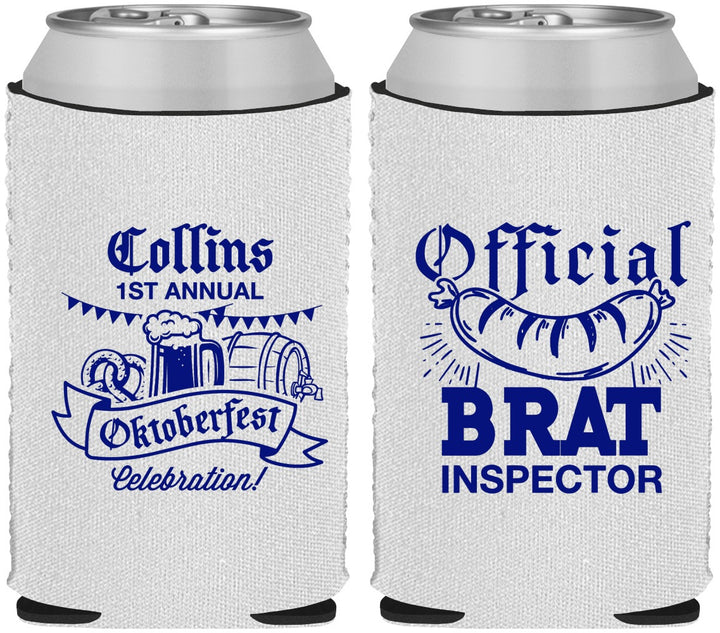 Custom Oktoberfest Neoprene Can Coolers - Brat Inspector | 240011