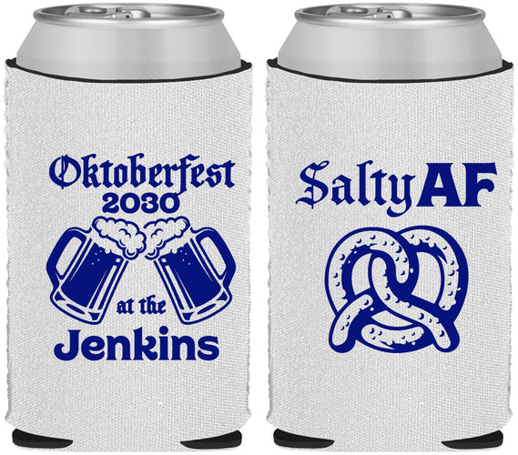 Custom Oktoberfest Neoprene Can Coolers - Pretzel Salty Af | 240015