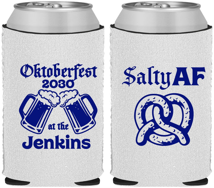 Custom Oktoberfest Neoprene Can Coolers - Pretzel Salty Af | 240015