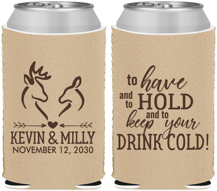 Custom Wedding Neoprene Can Coolers - To Have And To Hold | 250