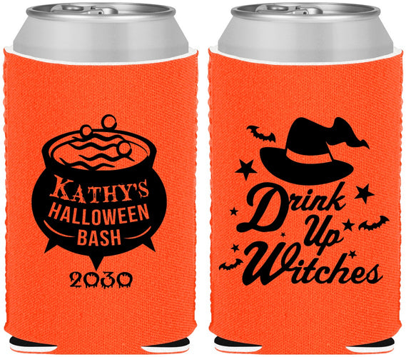 Custom Halloween Neoprene Can Coolers - Drink Up Witches | 250004